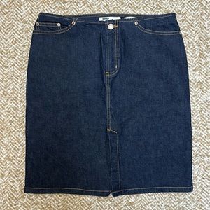 Y2K Old Navy Dark Wash Denim Blue Jean No Waistband Skirt sz 6 2003 NWOT